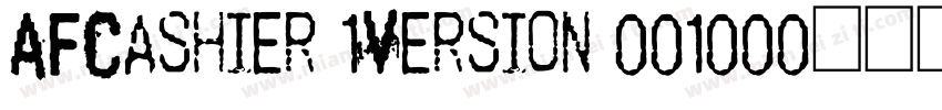 AFCashier 1Version 001000字体转换